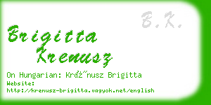 brigitta krenusz business card